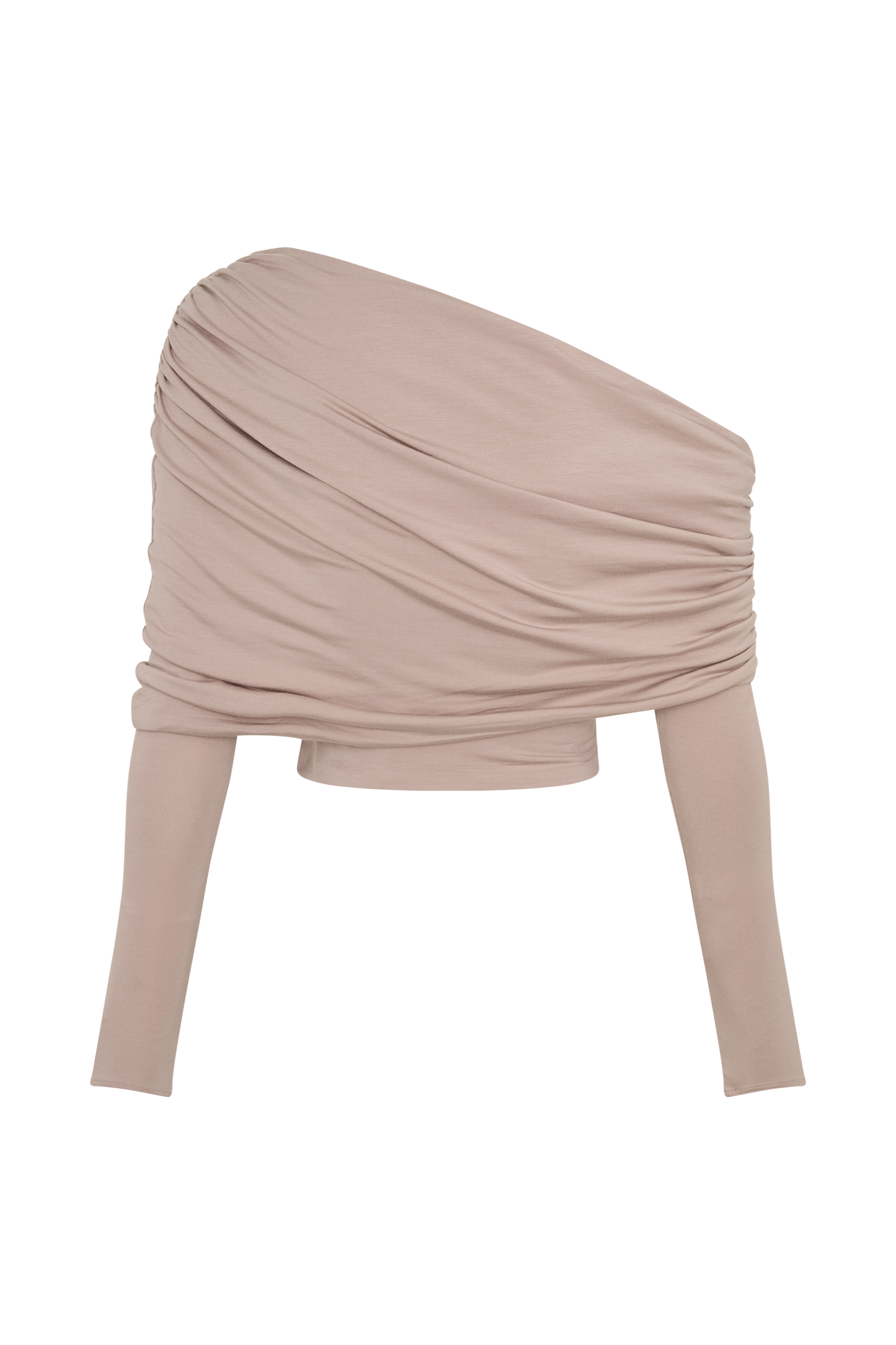 Corinna Modal One Shoulder Top - Mushroom