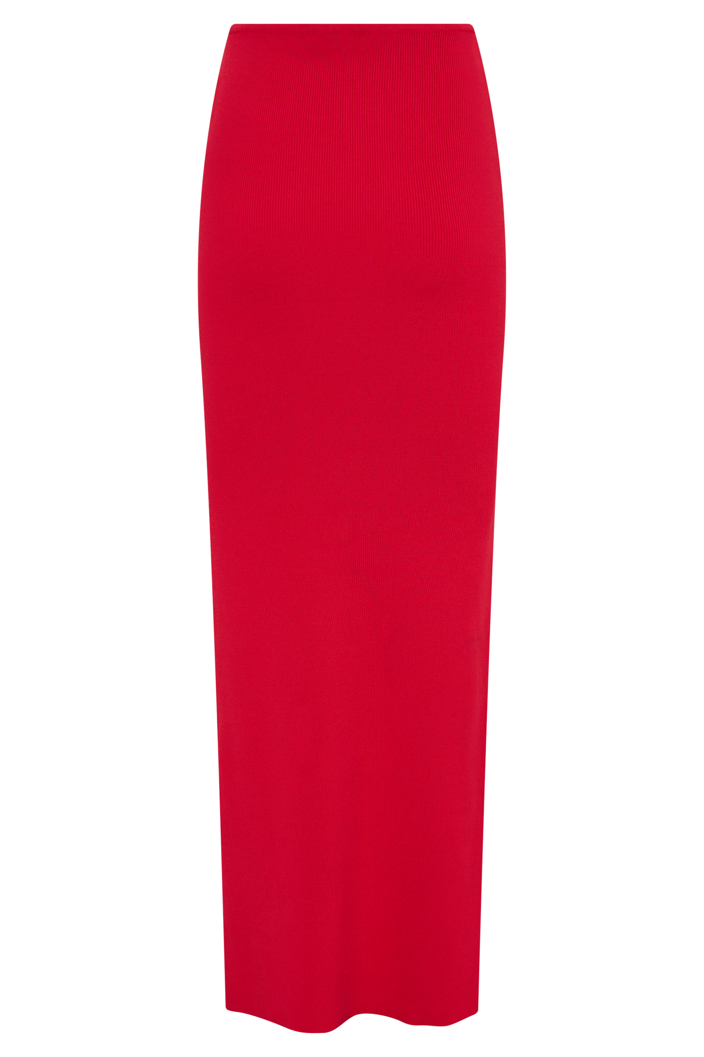 Keaton Fishtail Knit Maxi Skirt - Red