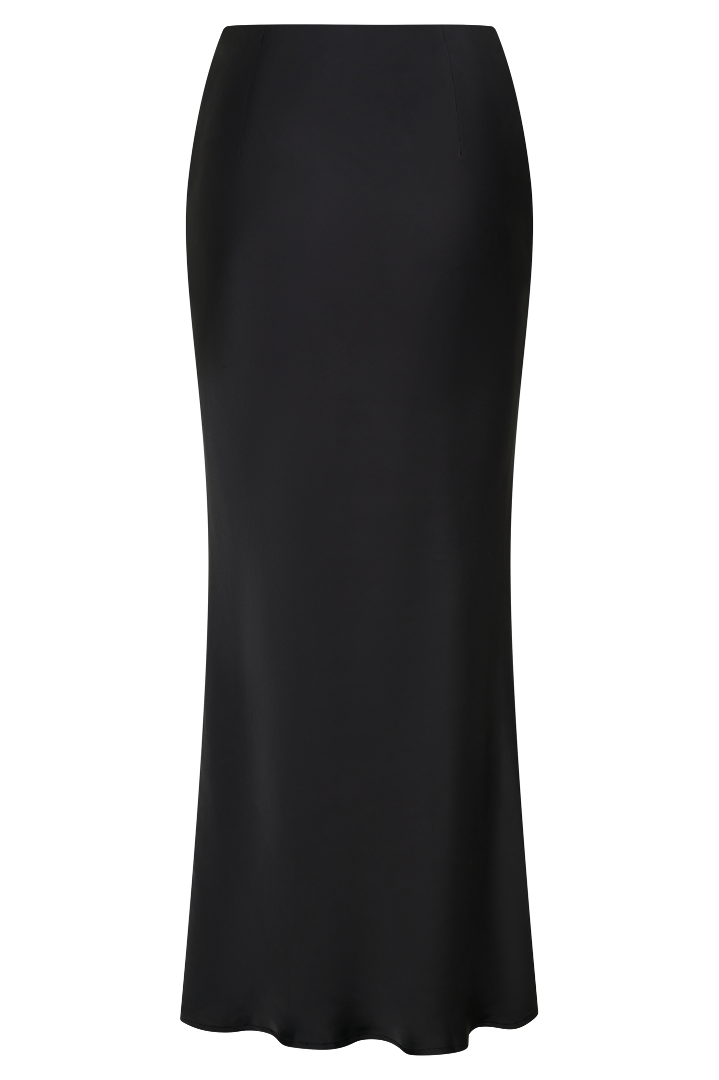 Viviana Satin Maxi Skirt - Black