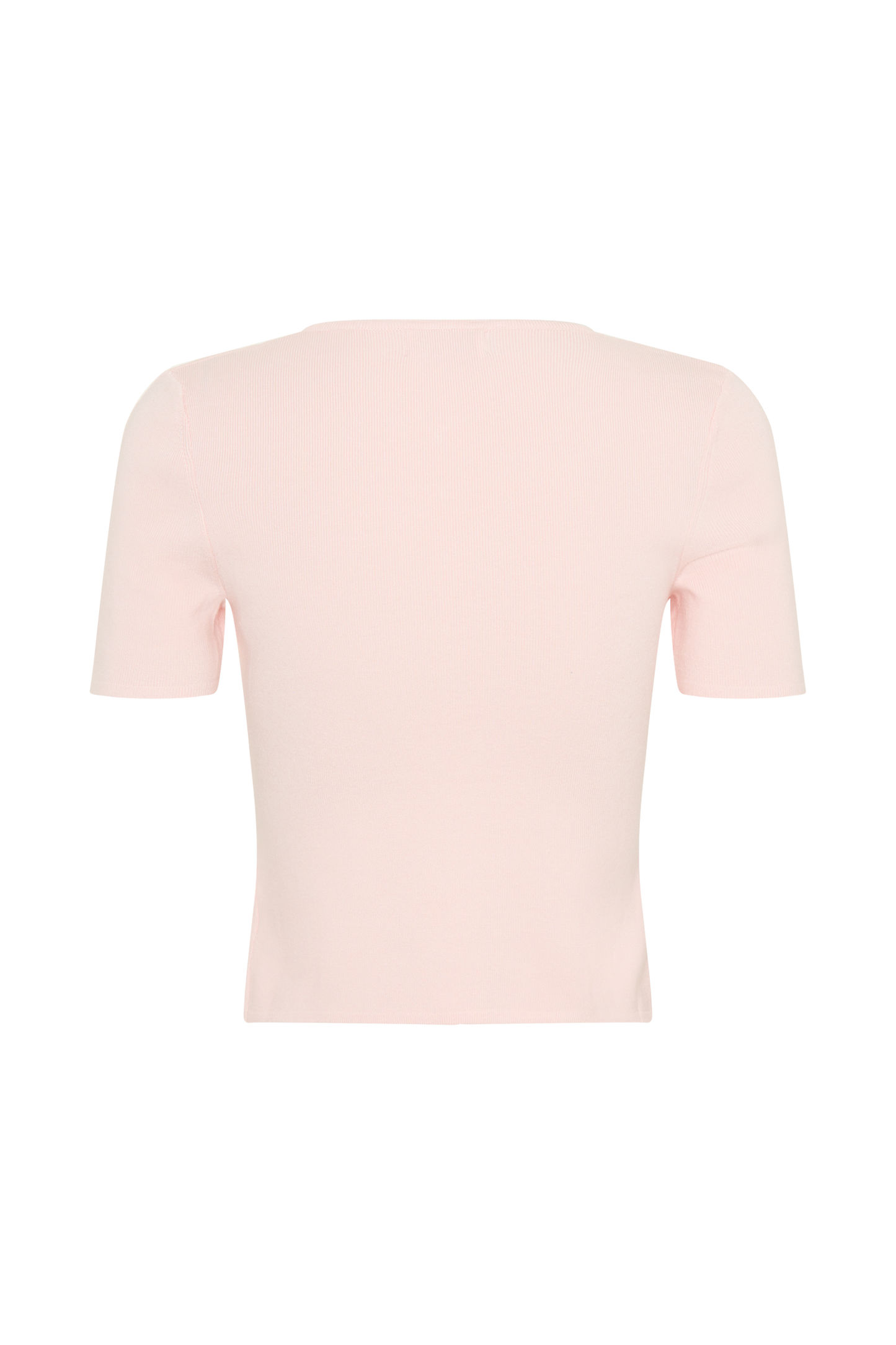 Monroe Embroidered Knit Top - Baby Pink And Ivory