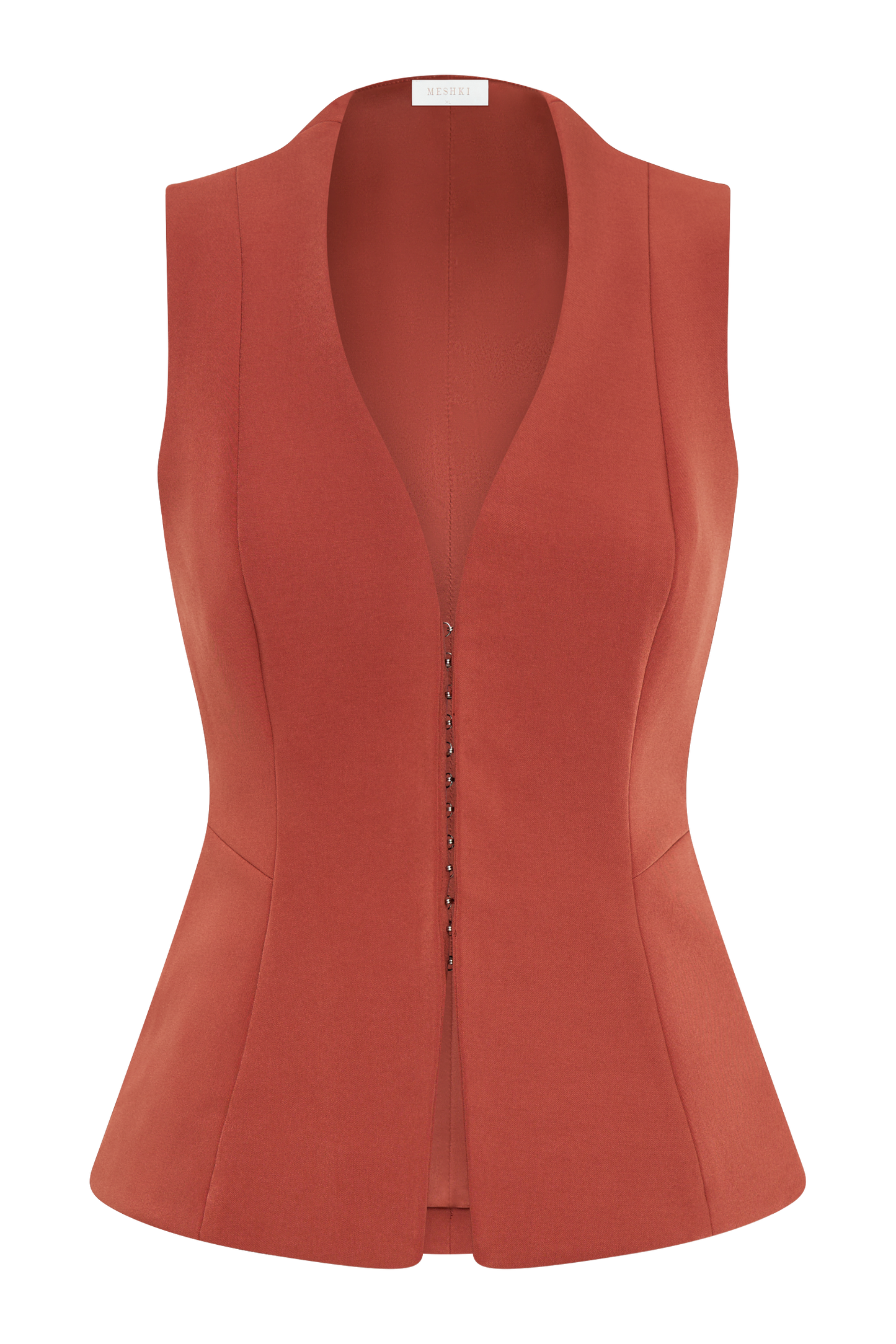 Melinda Structured Vest Top - Chilli