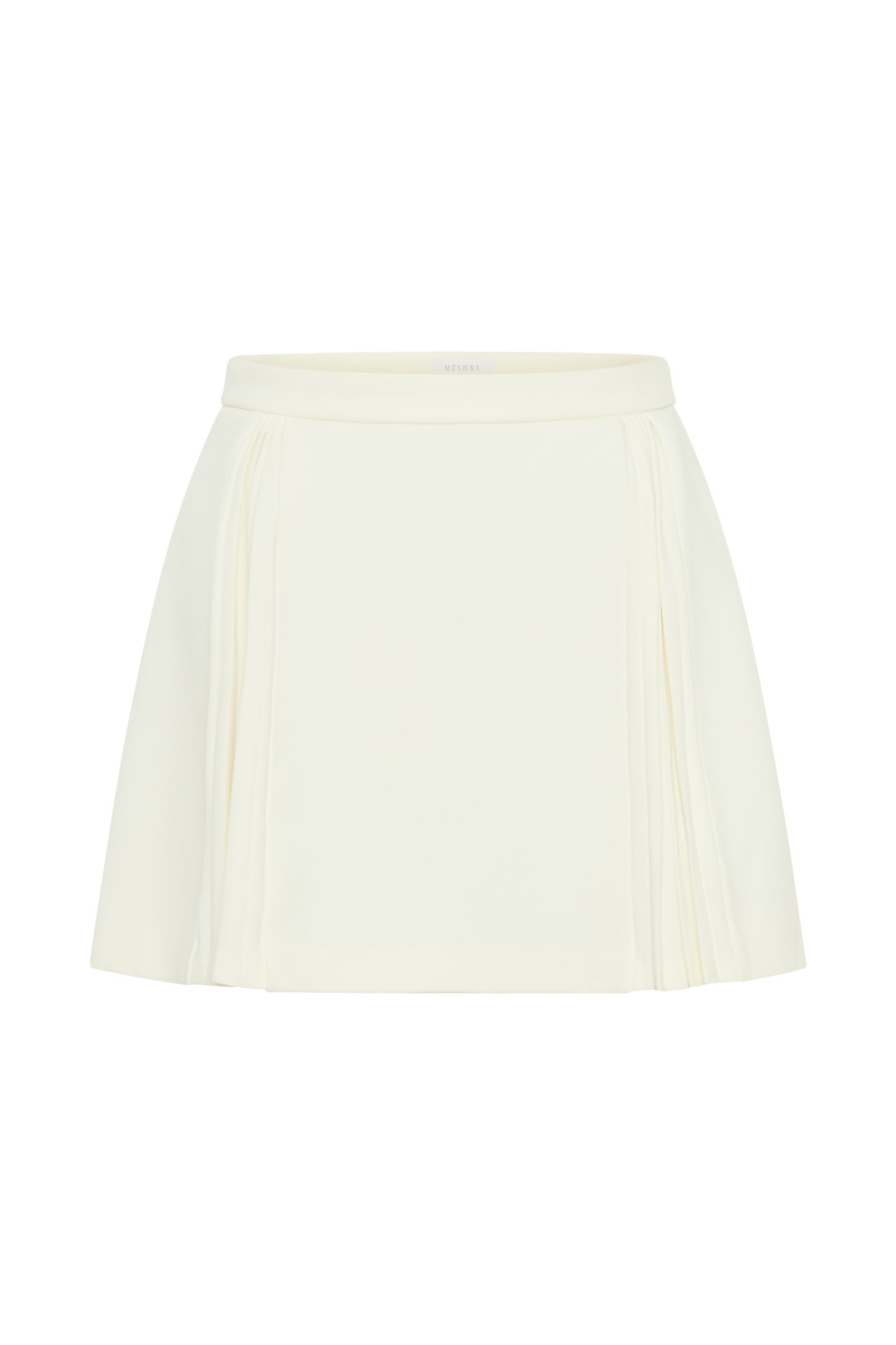 Melinda Mini Skirt With Pleats - Ivory