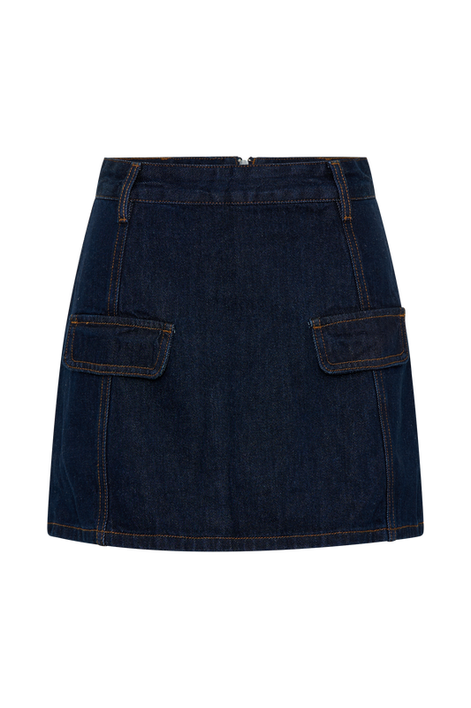 Rosalyn Mini Denim Skort - Indigo Blue