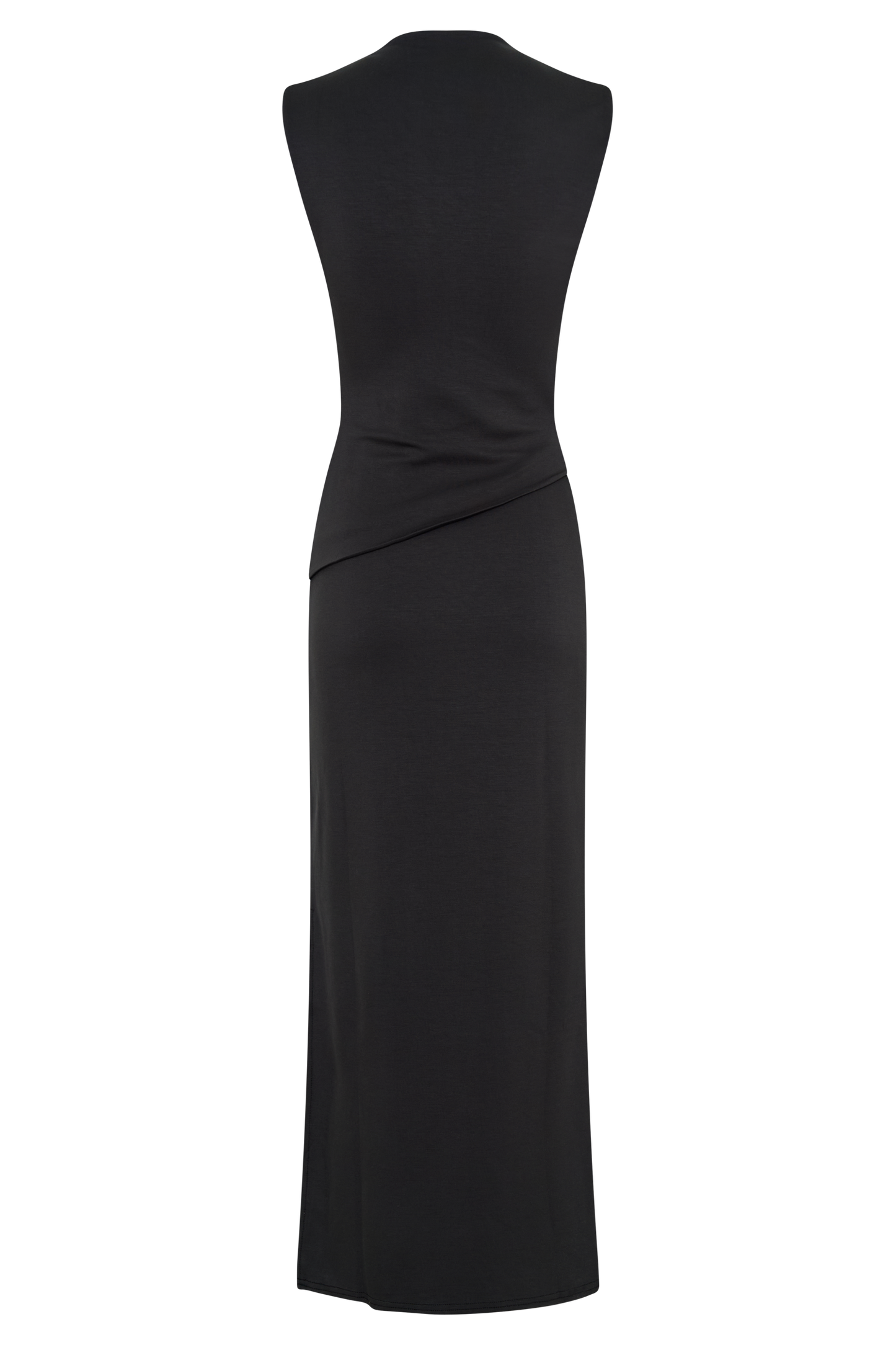 Lorelei Crepe Twist Midi Dress - Dark Charcoal