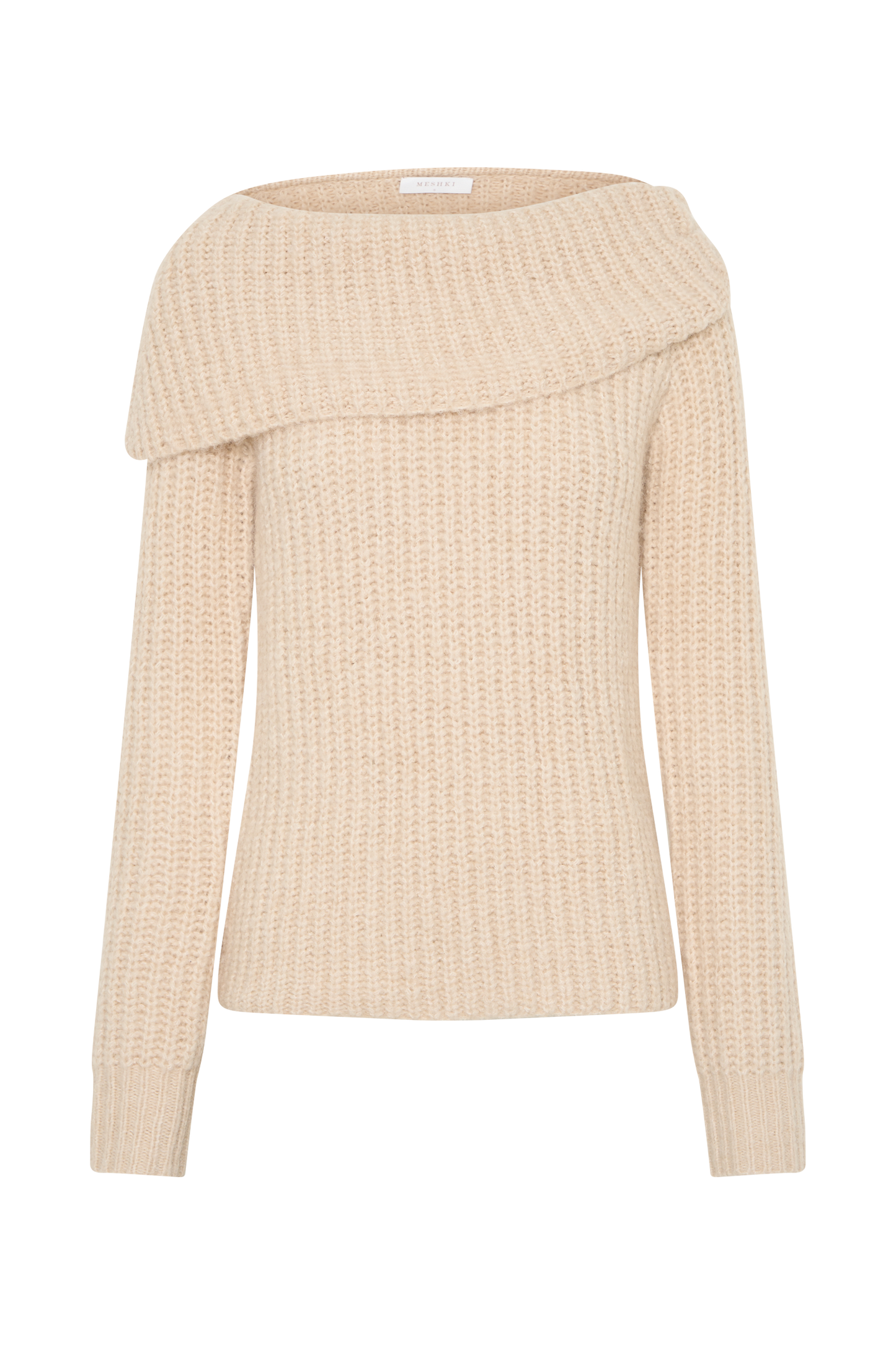 Alicia Off Shoulder Knit Top - Cream