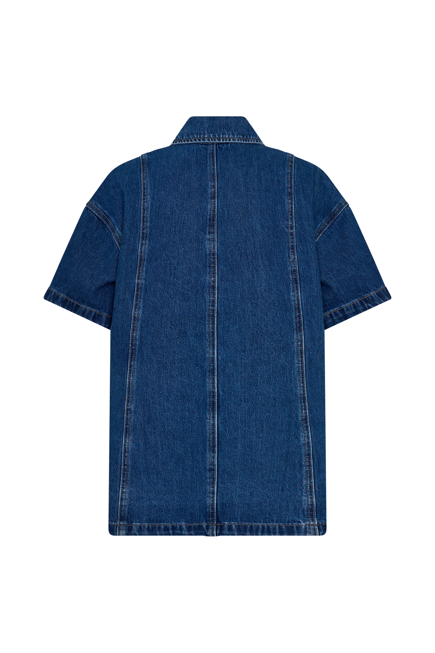 Maya Oversized Denim Shirt - Dark Blue