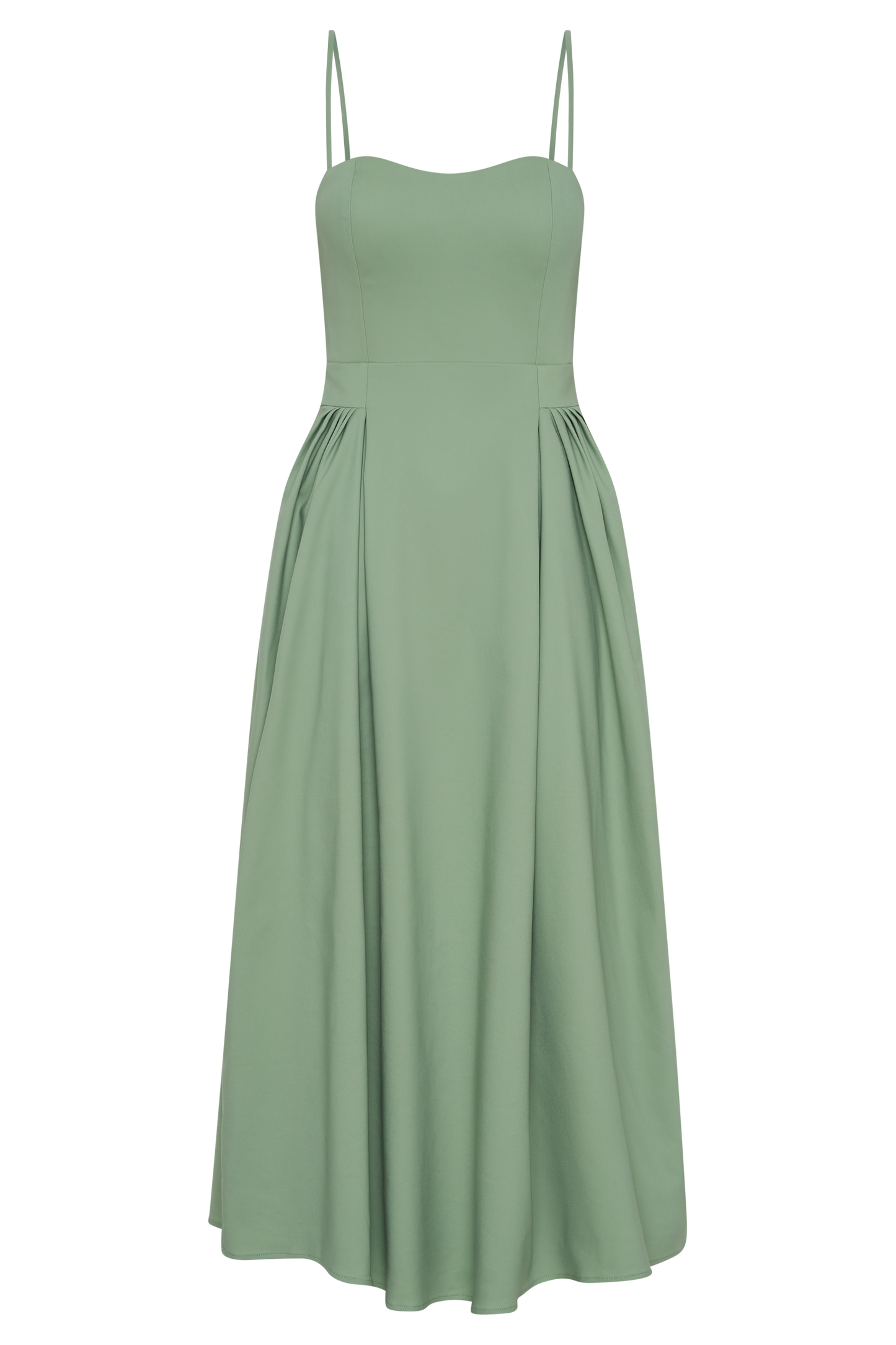 Rebecca Cotton Midi Dress - Basil