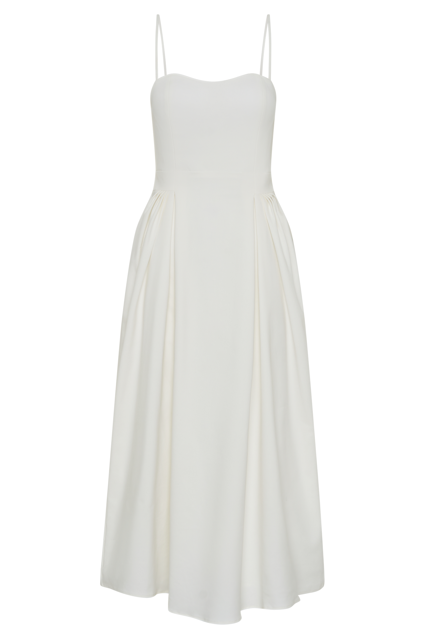 Rebecca Cotton Midi Dress - White