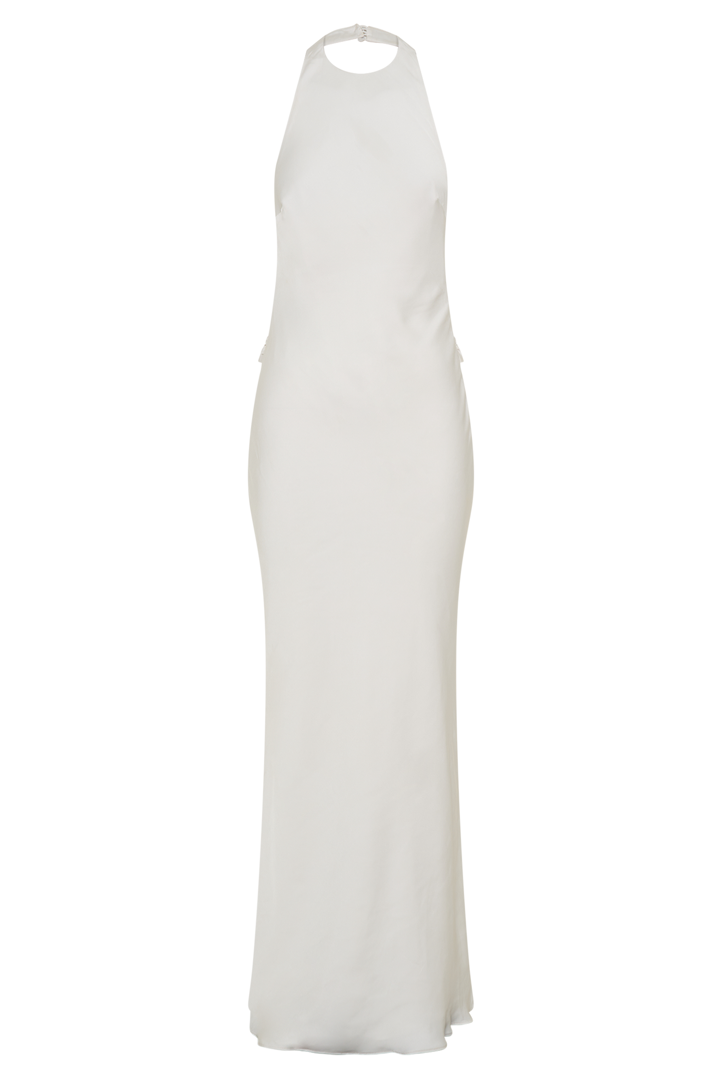 Rinna Satin Halter Maxi Dress - Ivory