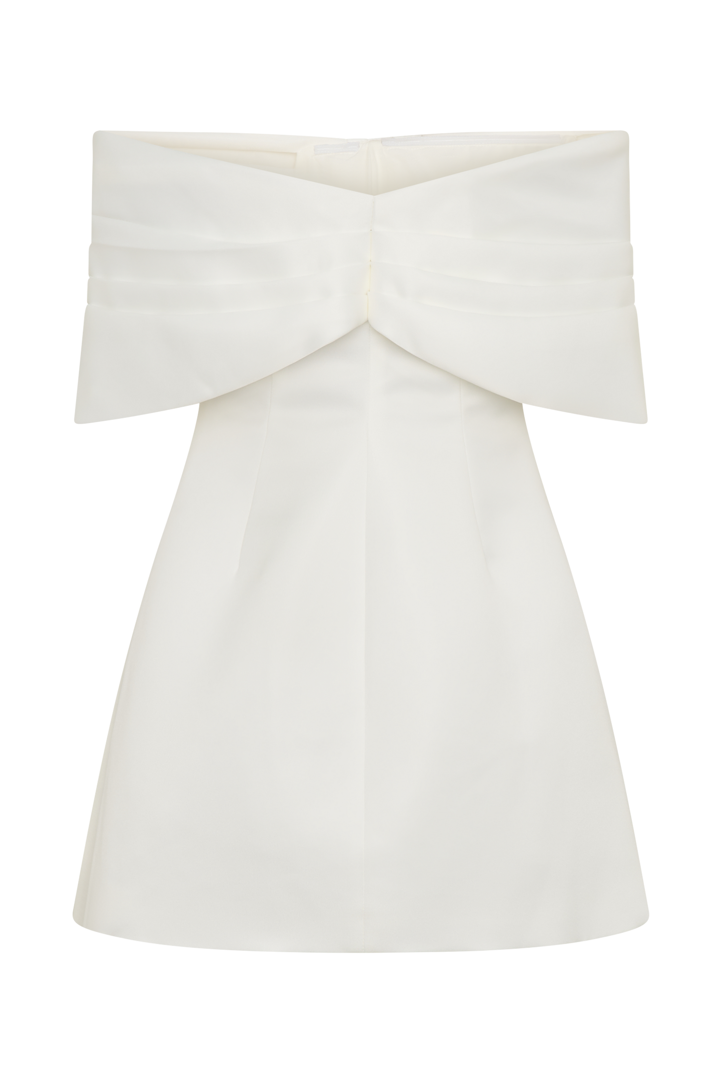 Gloria Mini Off Shoulder Drape Dress - White