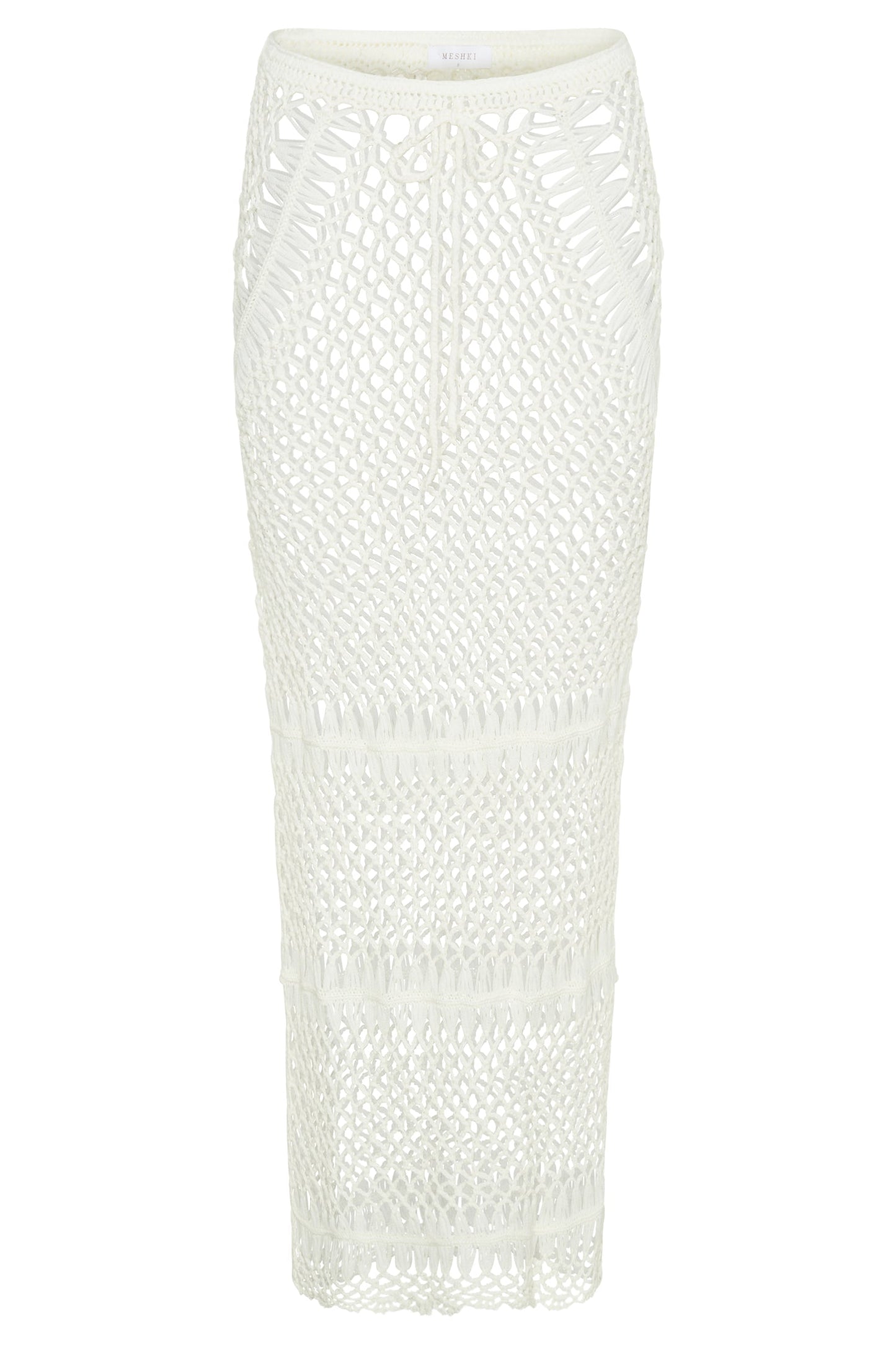 Bonnie Crochet Maxi Skirt - White