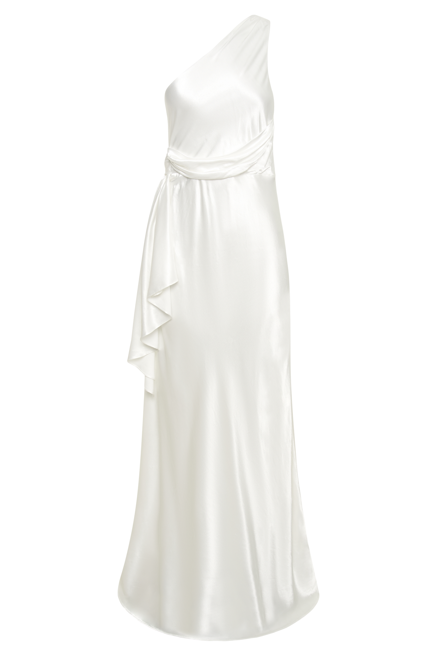 Calliope One Shoulder Maxi Dress - White