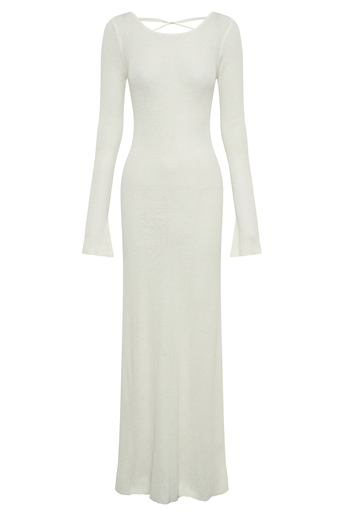 Talia Maxi Open Back Knit Dress - Ivory