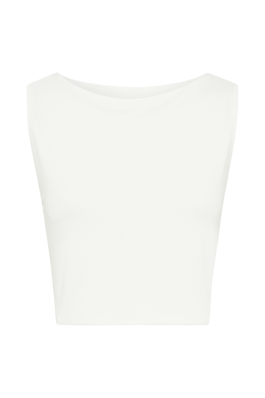 Suri Slinky Cowl Back Top - White