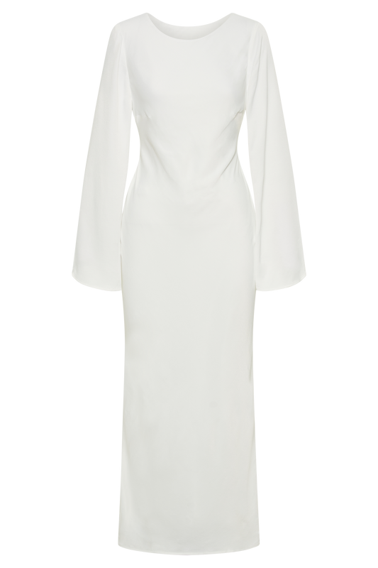 Fernanda Long Sleeve Maxi Dress - White