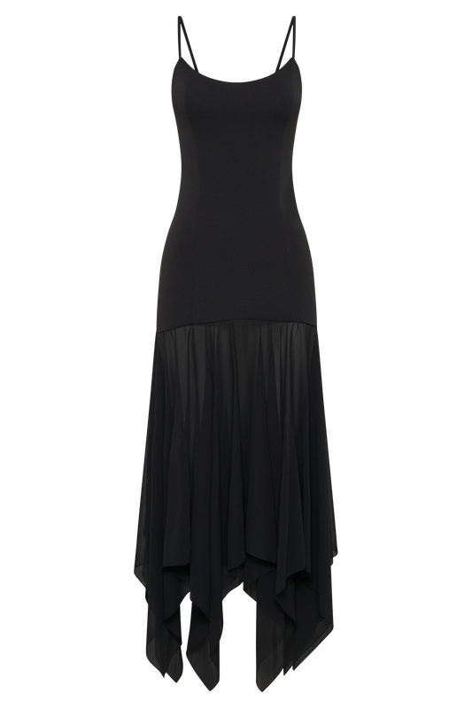 Minka Chiffon Maxi Dress - Black