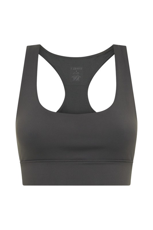 Thea Racerback Crop Top - Charcoal