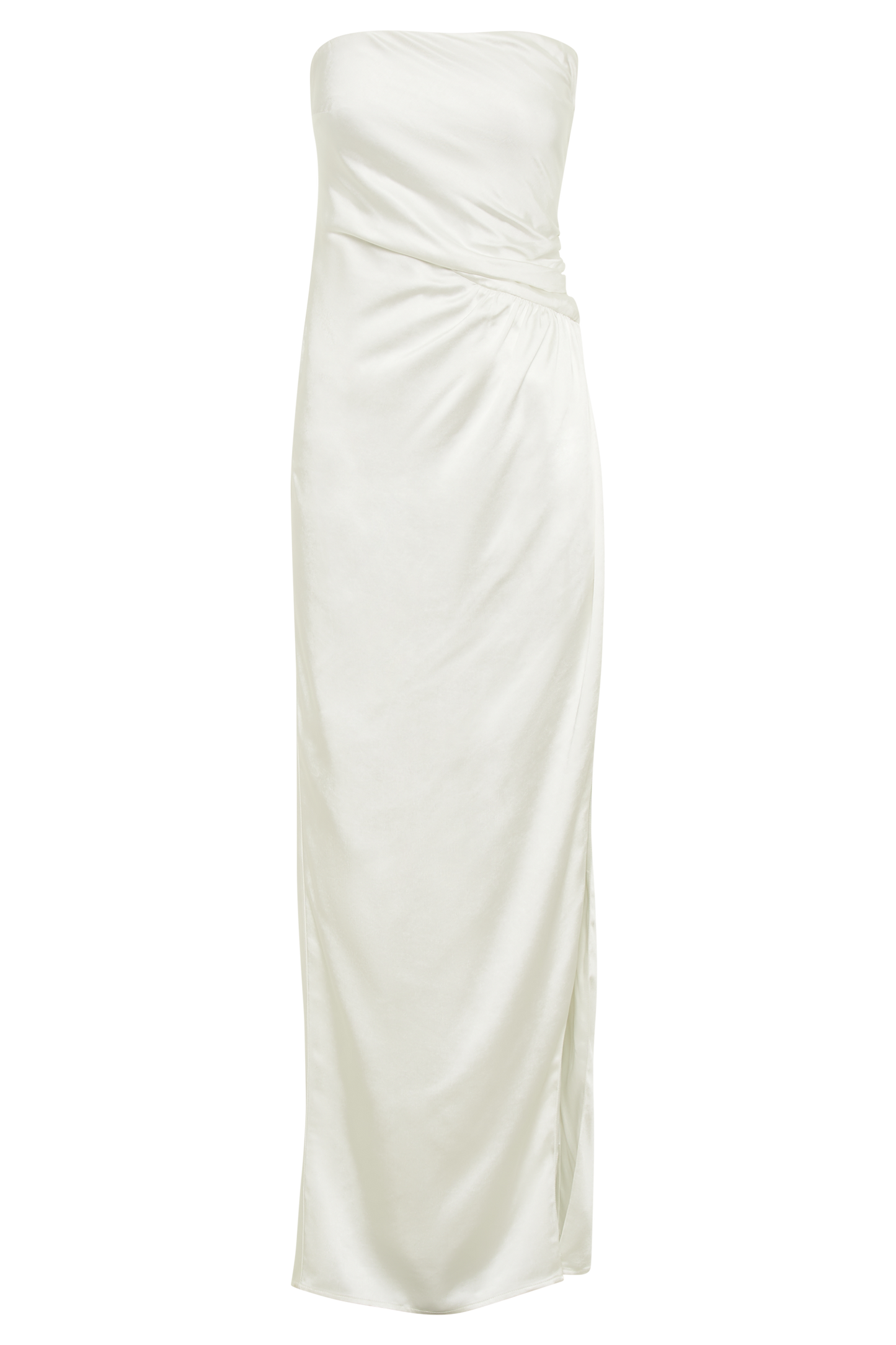 Aminah Draped Strapless Maxi Dress - Ivory