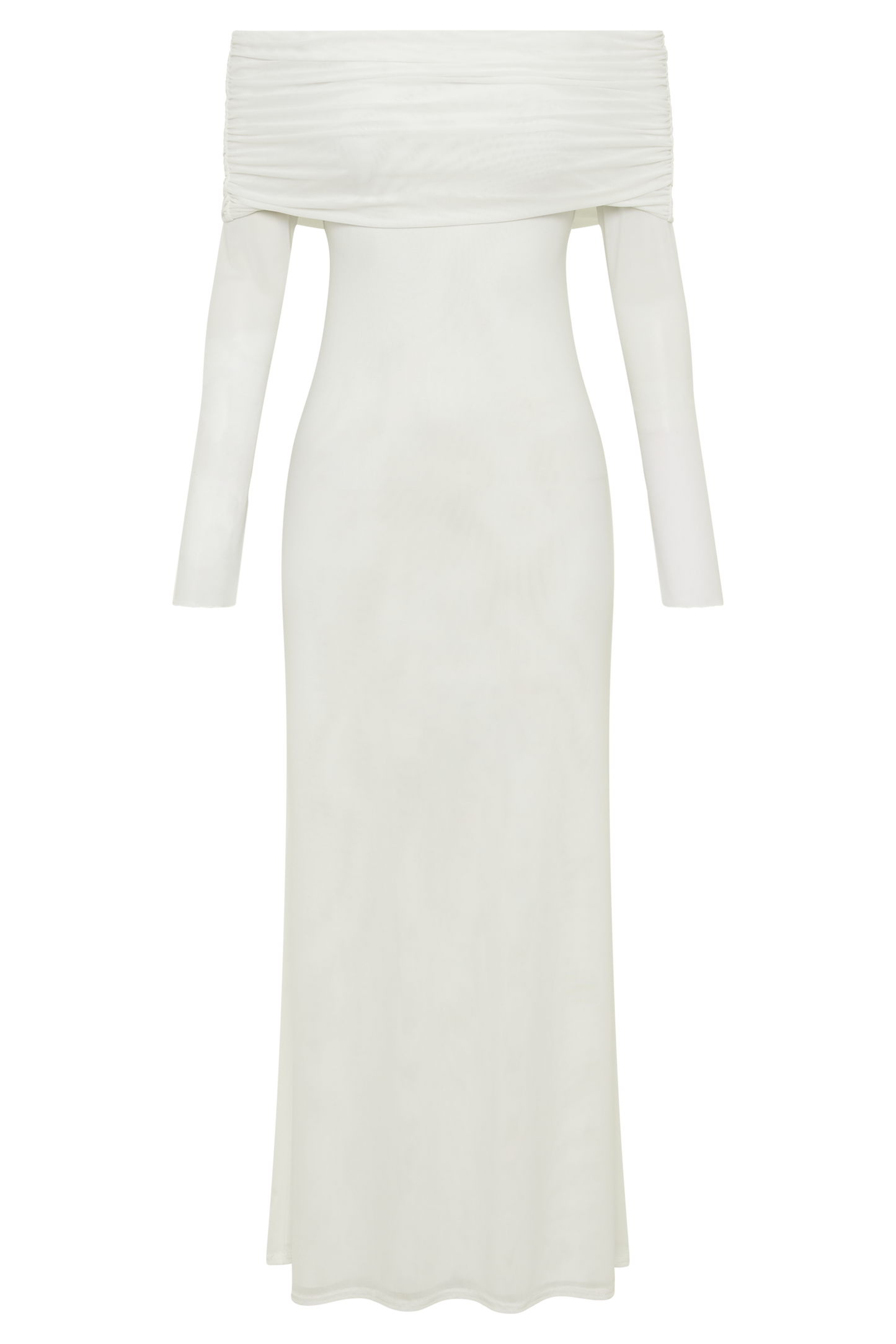 Josie Off Shoulder Mesh Maxi Dress - Ivory