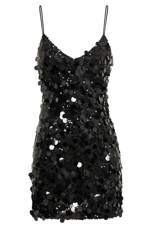 Romilly Sequin Mini Dress - Black