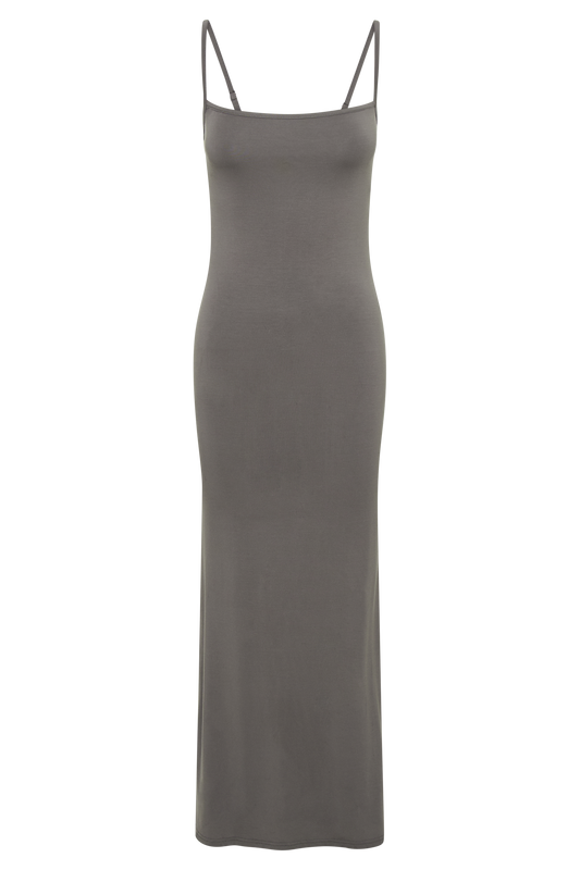 Cassie Modal Fishtail Maxi Dress - Slate Grey