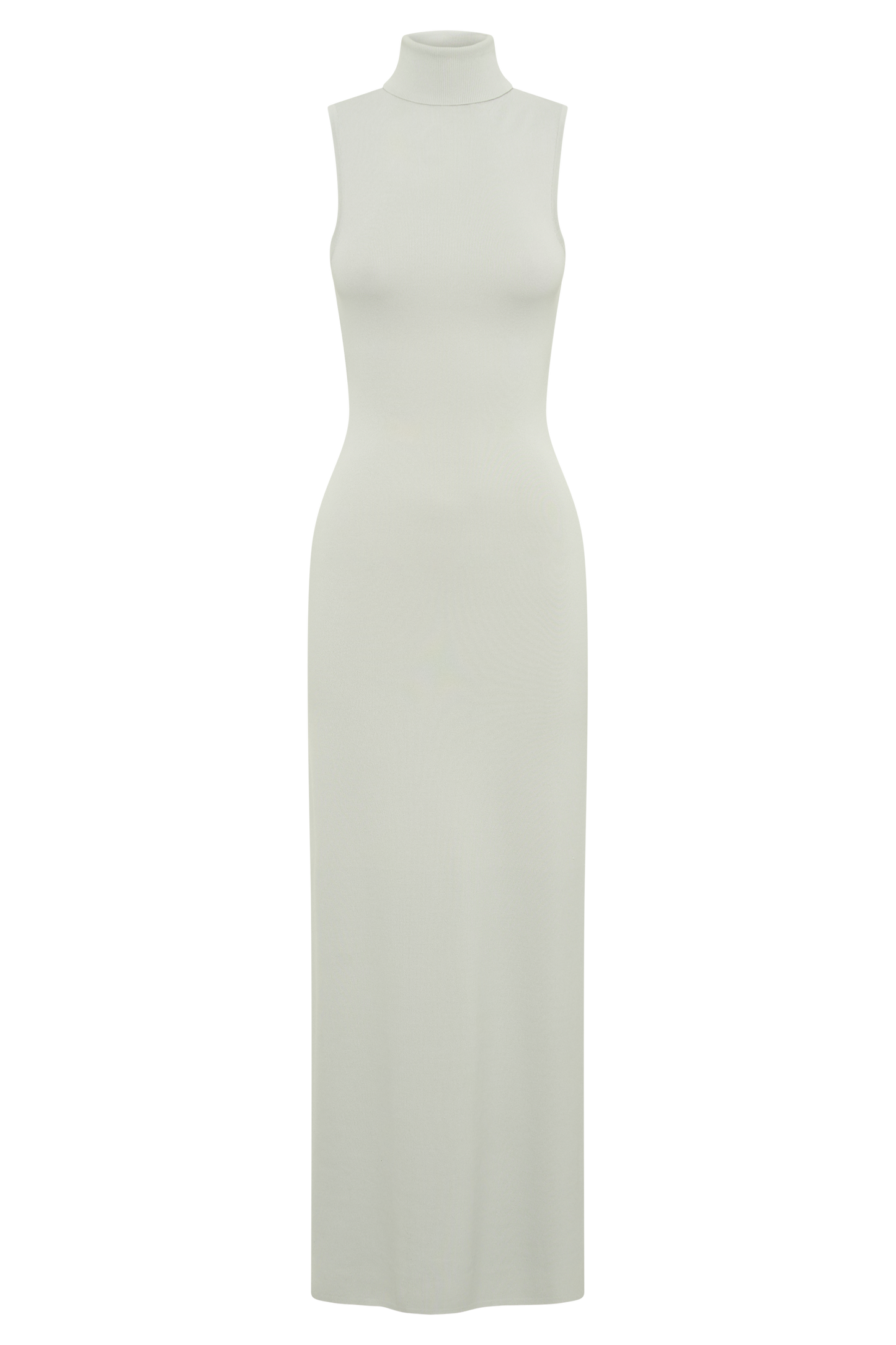 Louisa High Neck Knit Maxi Dress - Ice Grey