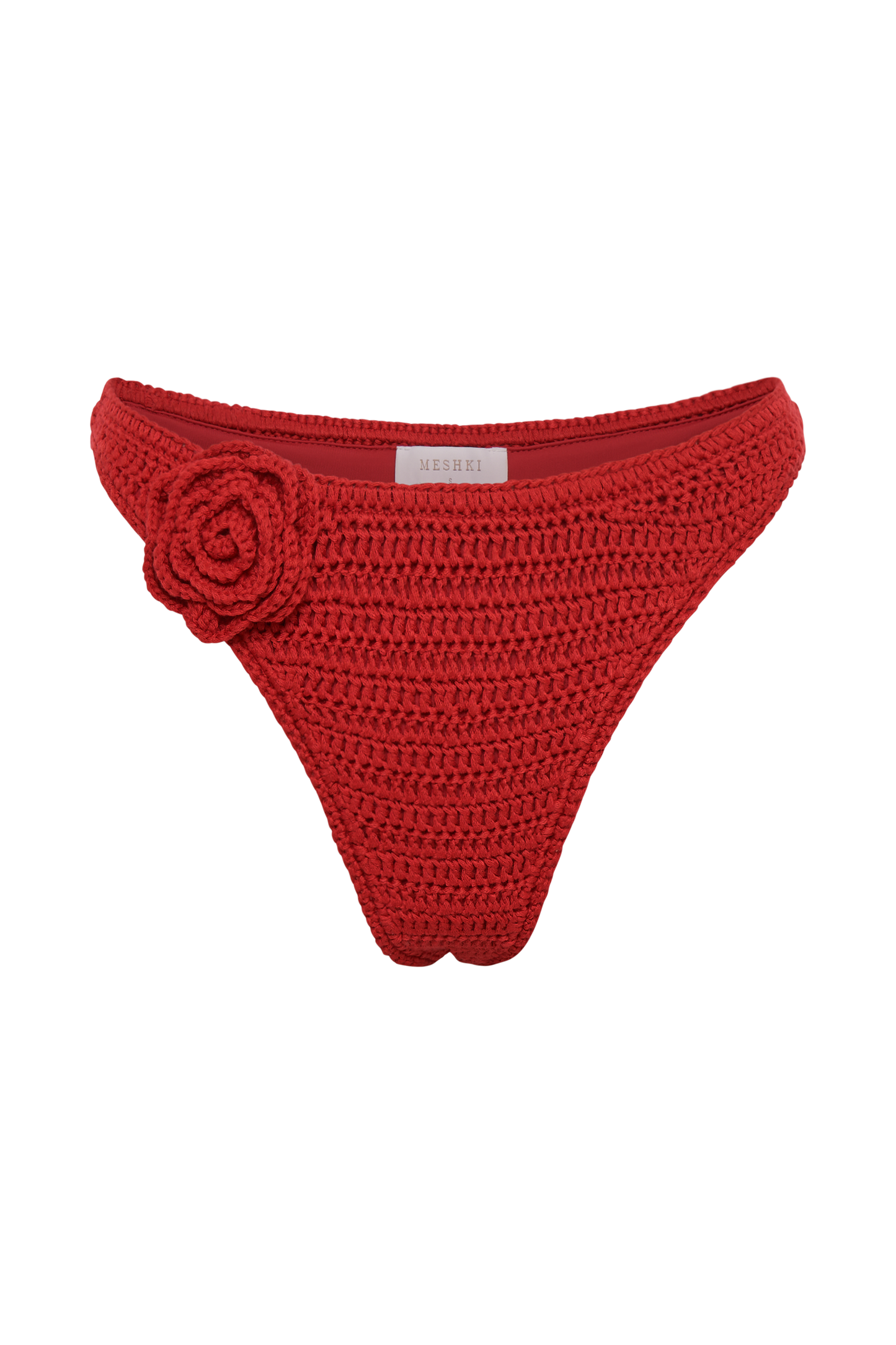 Valencia Rose Crochet Bikini Bottom - Red