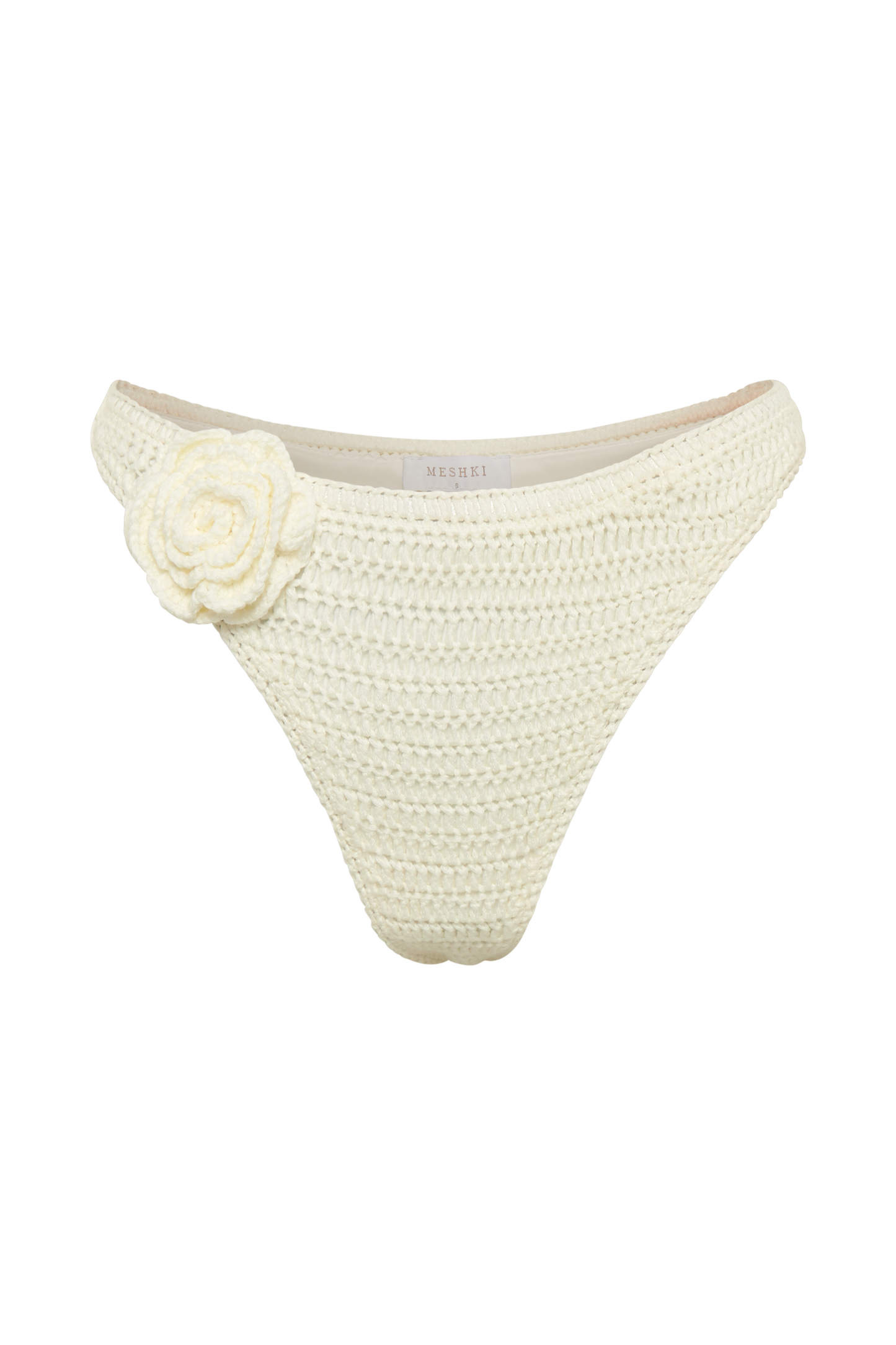 Valencia Rose Crochet Bikini Bottom - Ivory