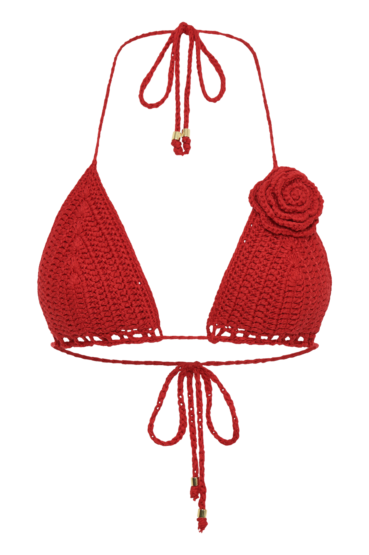 Verali Rose Crochet Bikini Top - Red