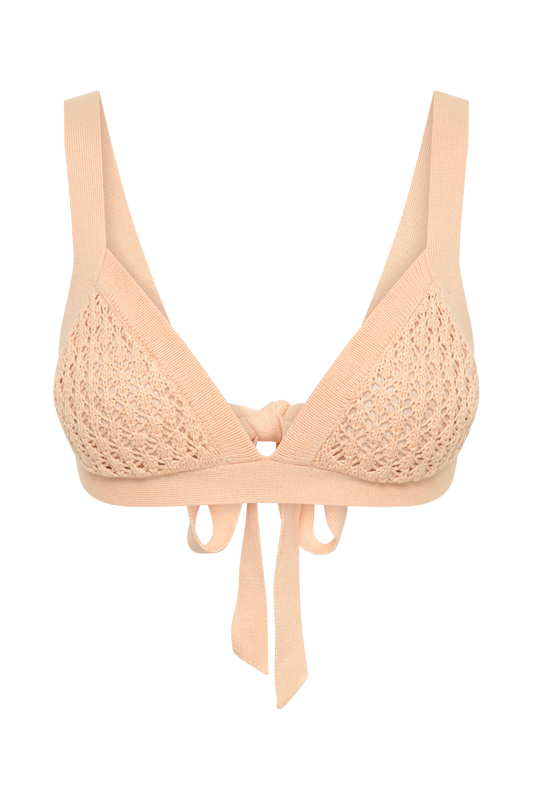 Rosana Crochet Bralette - Apricot