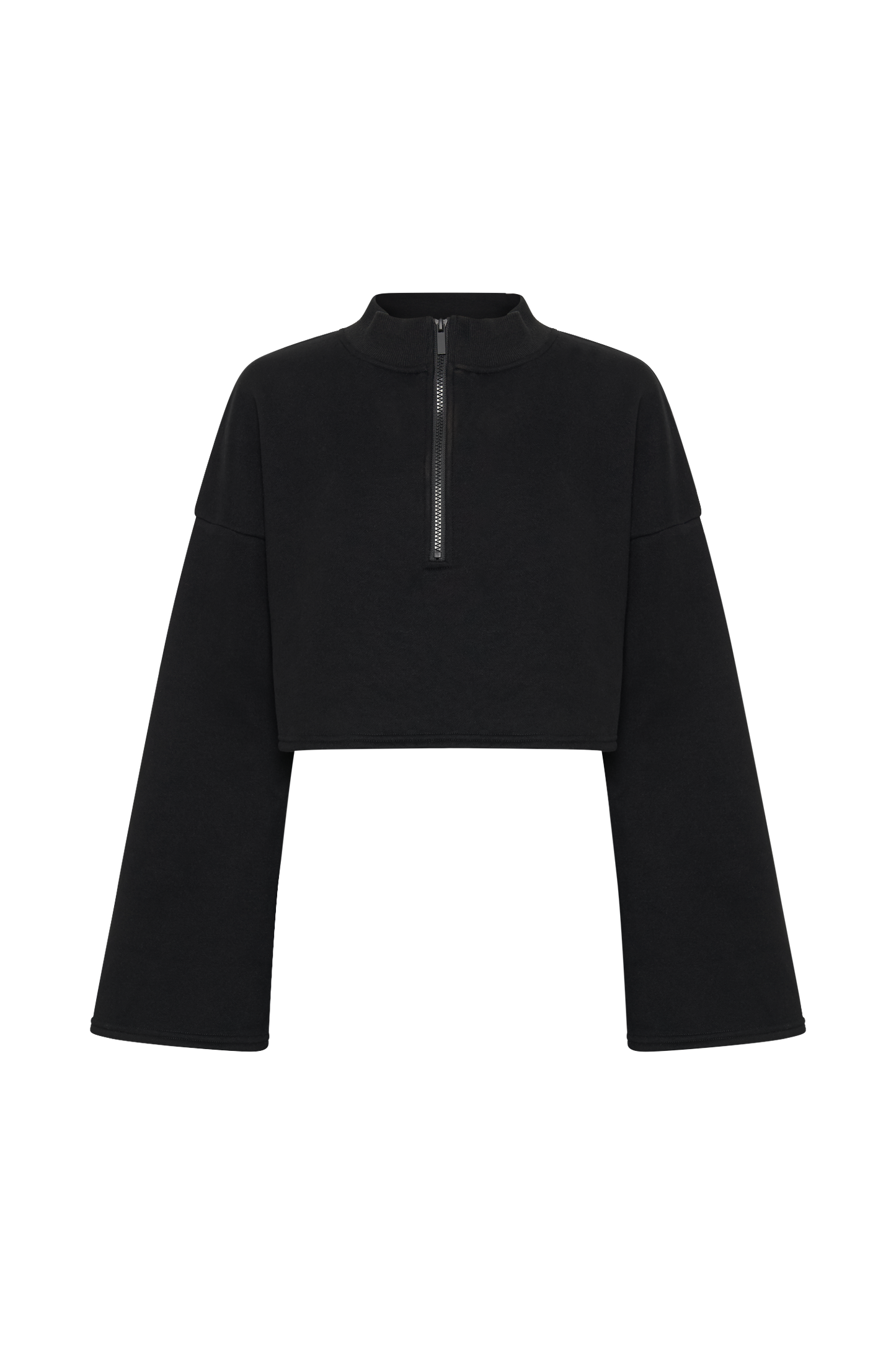 Dempsey Zip Flared Jumper - Black