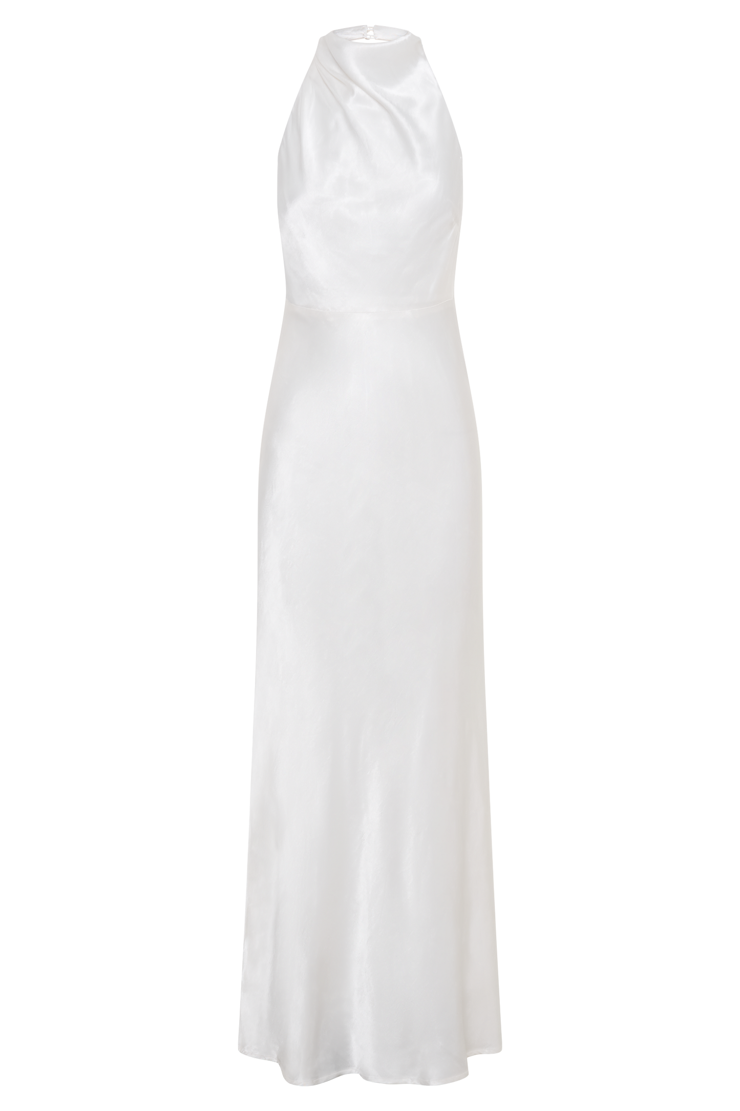 Esther Iridescent Satin Cowl Maxi Dress - Ivory