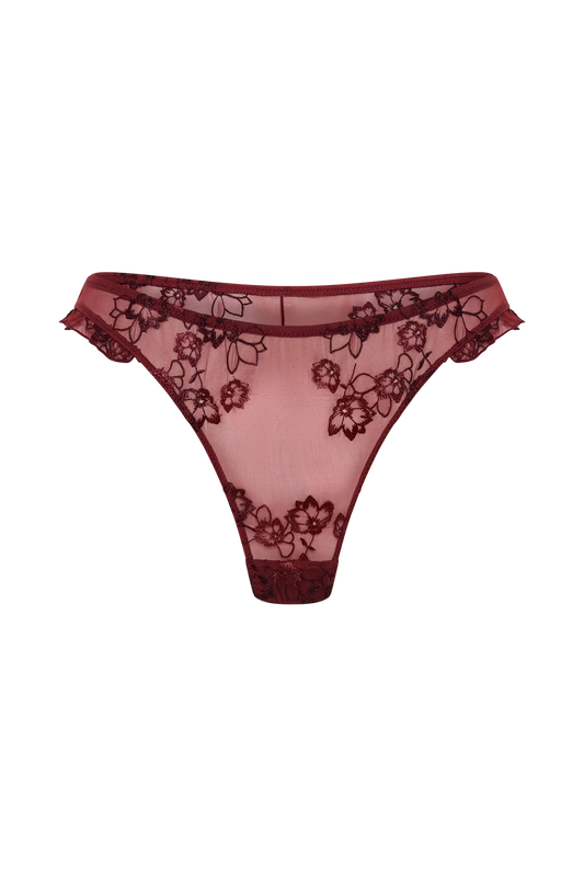 Nora Lace Briefs - Plum Floral