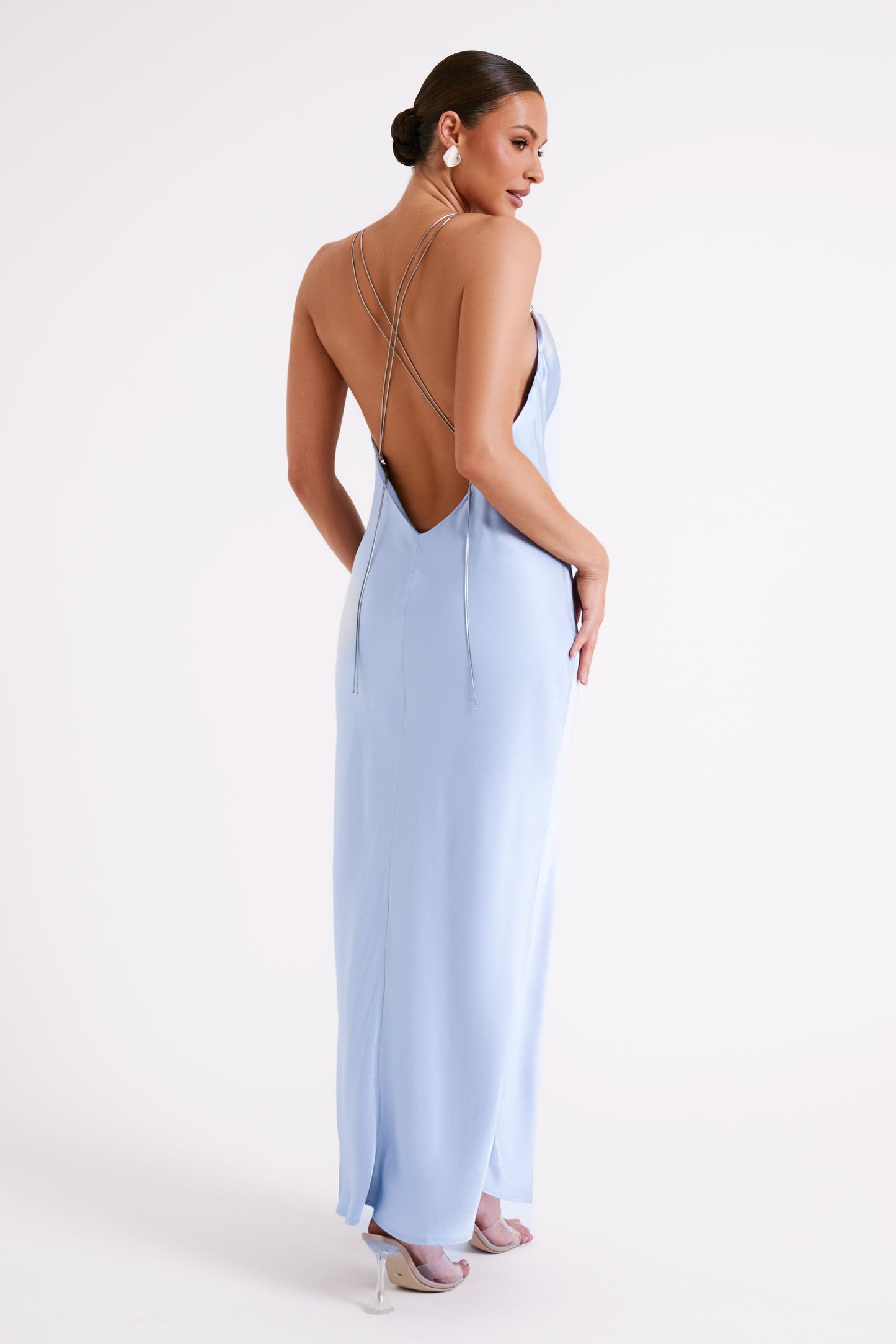 Kalani Chain Maxi Dress - Ice Blue