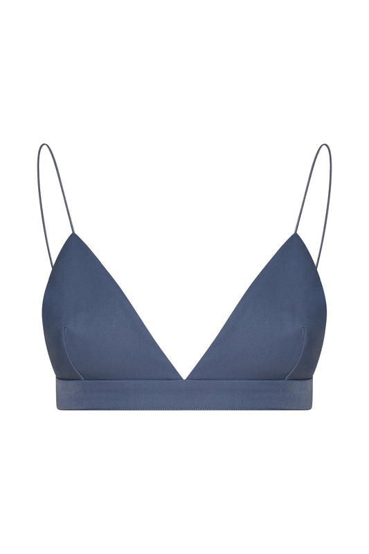 Cynthia Triangle Bralette - Steel Blue