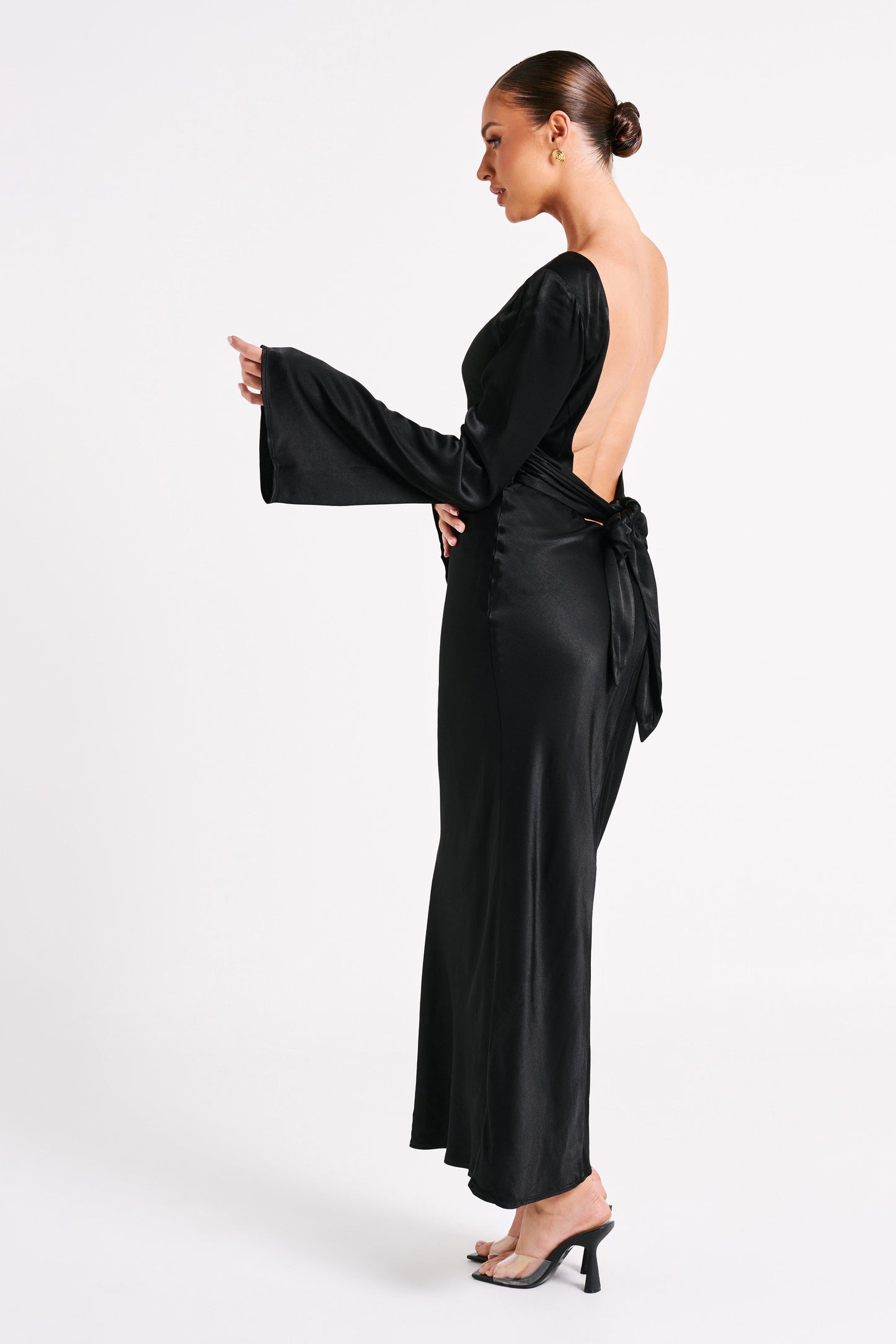 Fernanda Long Sleeve Maxi Dress - Black