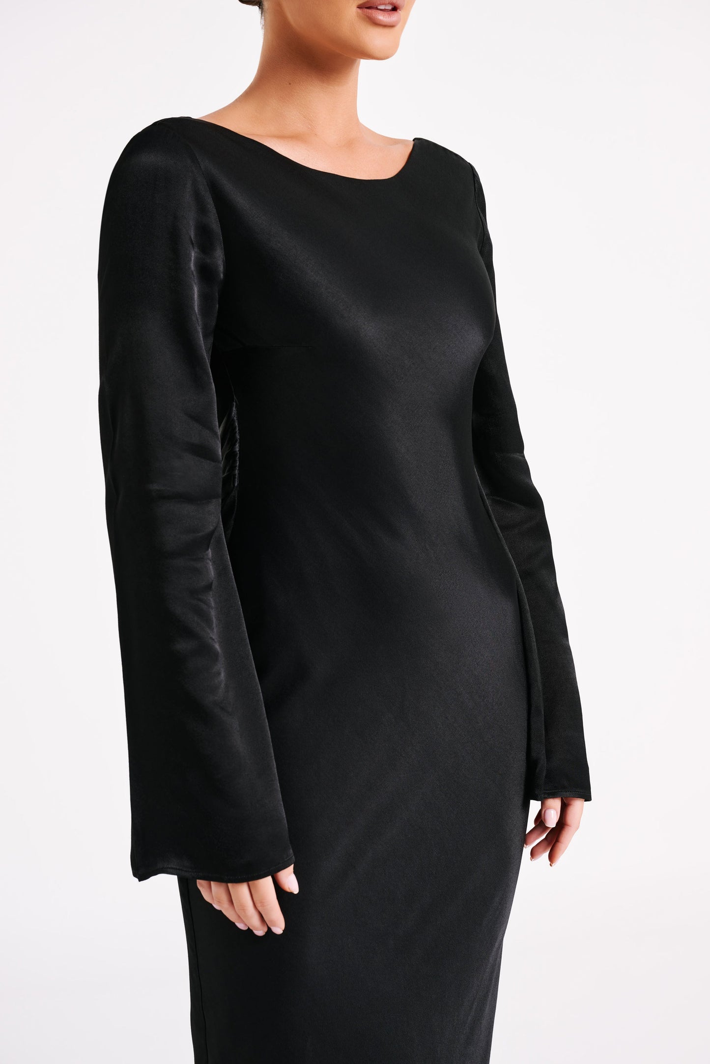 Fernanda Long Sleeve Maxi Dress - Black