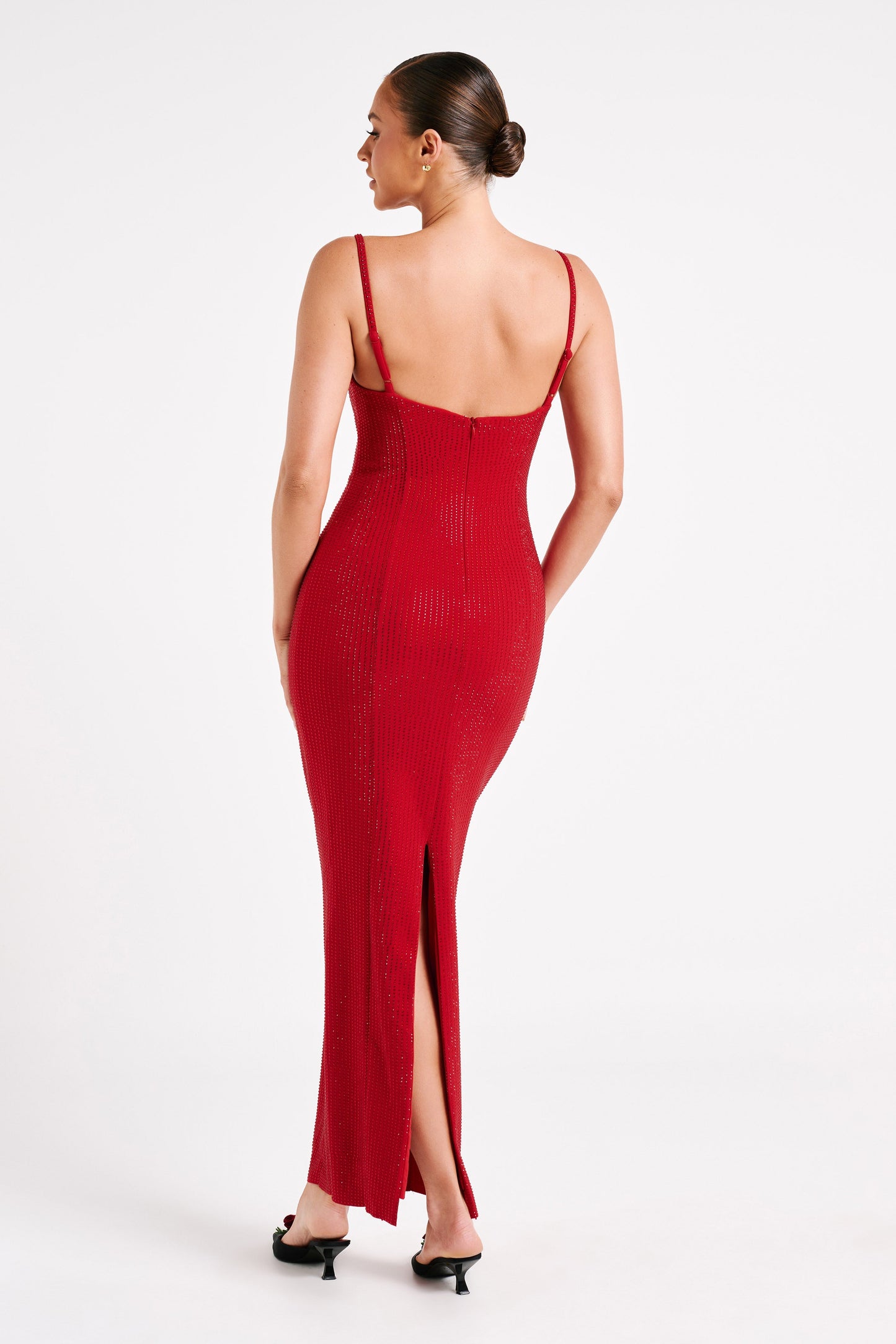 Rafaela Diamante Maxi Dress - Vermilion Red