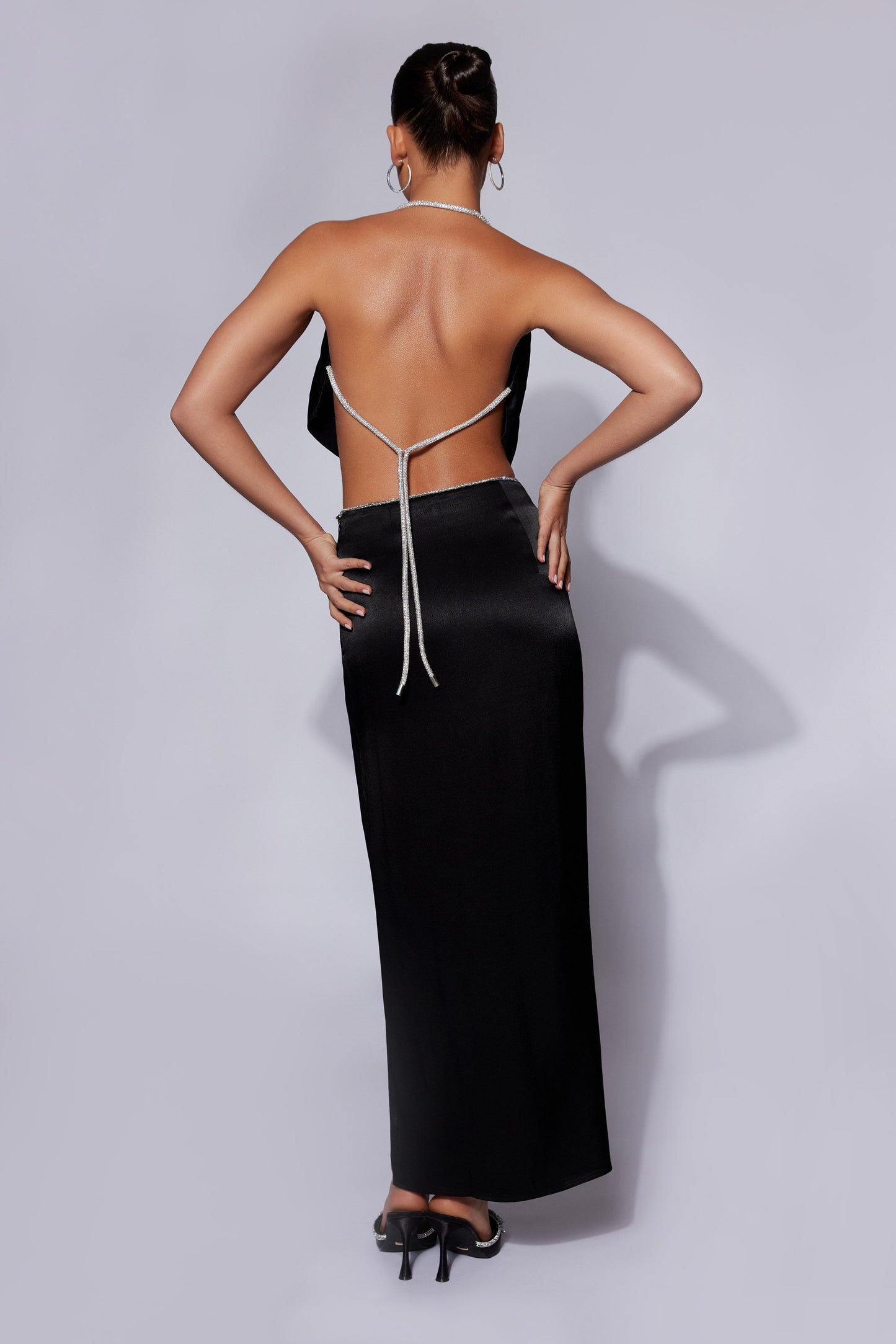 Christie Diamante Rope Maxi Skirt - Black