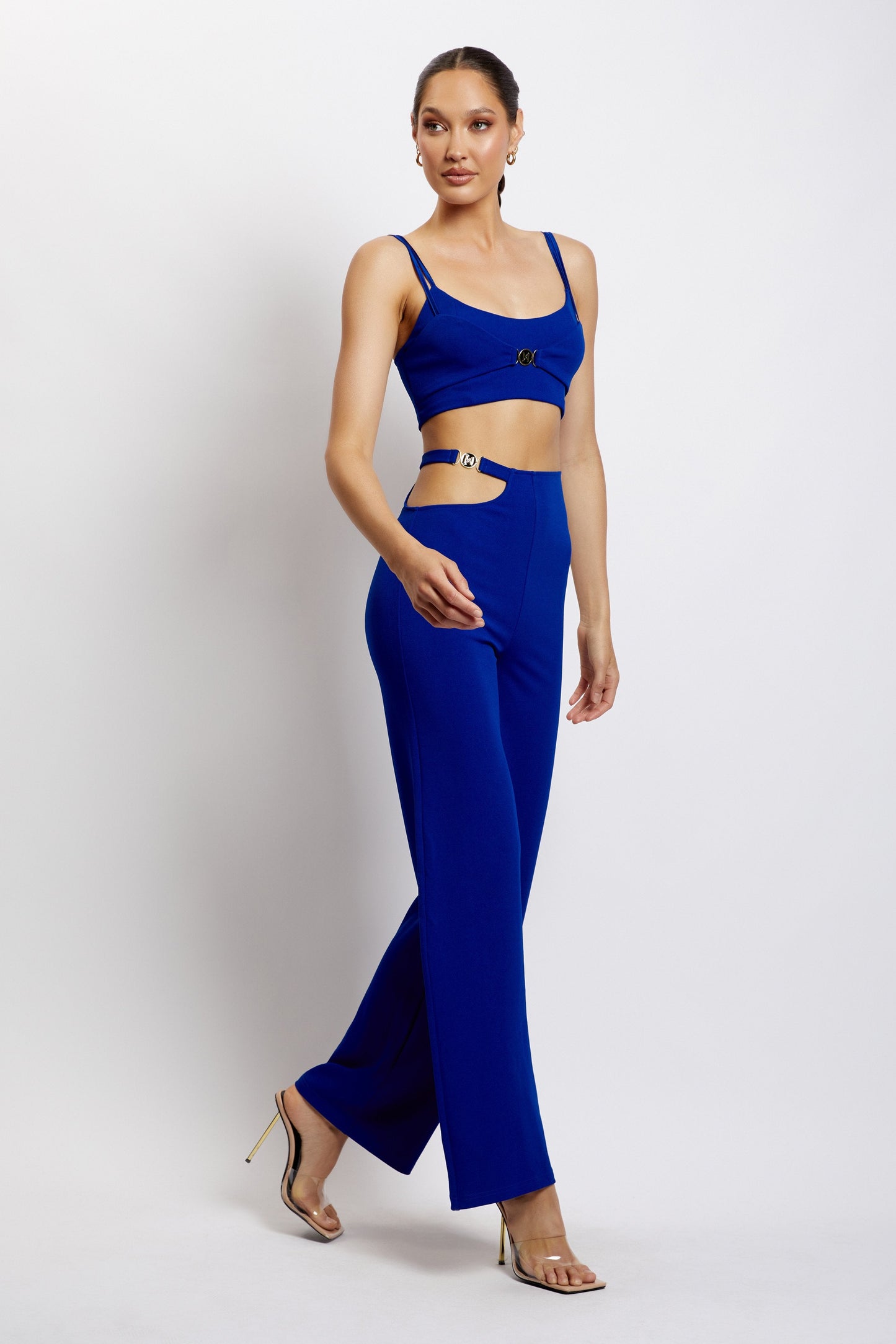 Blythe Double Strap Crop Top - Cobalt Blue