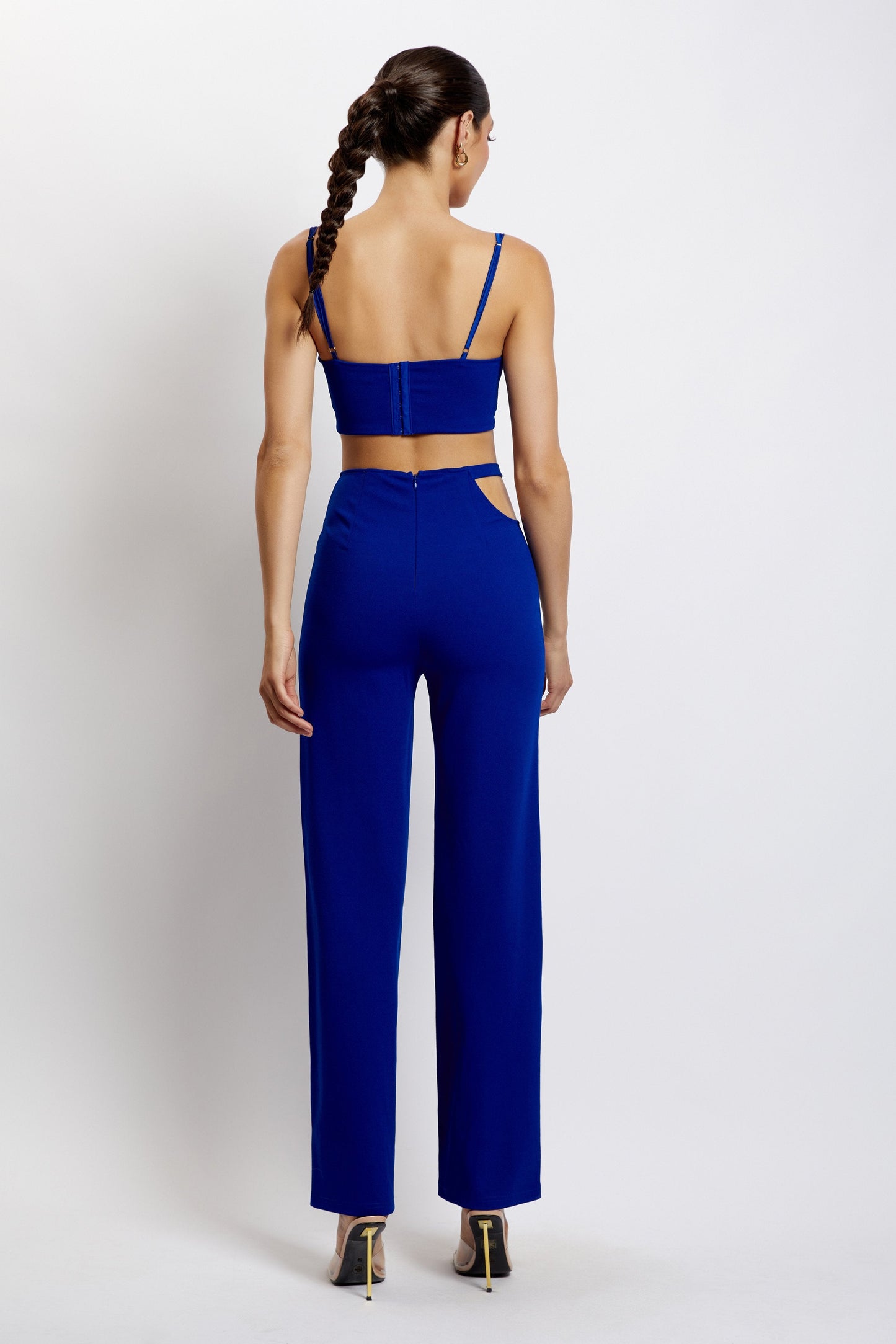 Blythe Double Strap Crop Top - Cobalt Blue