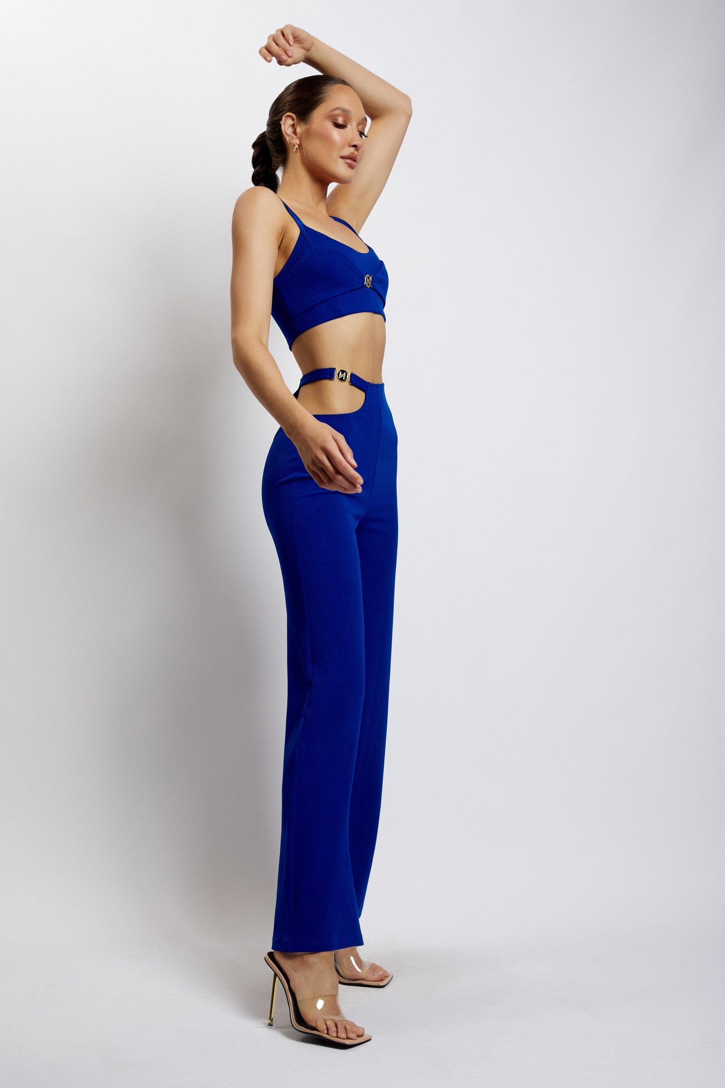 Blythe Double Strap Crop Top - Cobalt Blue